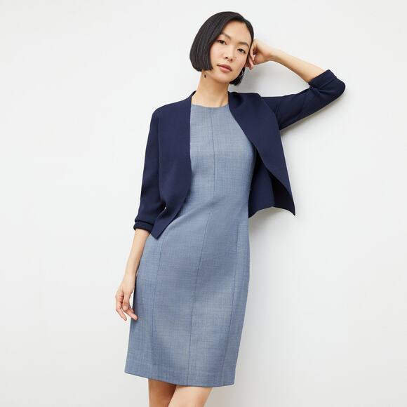 M.M. LaFleur The Sant Ambroeus Jardigan Crop Cardigan Sweater Navy Plus Size 1X - Picture 1 of 13